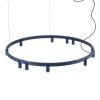 Geometryczna Lampa wisząca FOURTY ROUND LED XI Nowodvorski 12286 Nowoczesny żyrandol minimalistyczny Granatowa